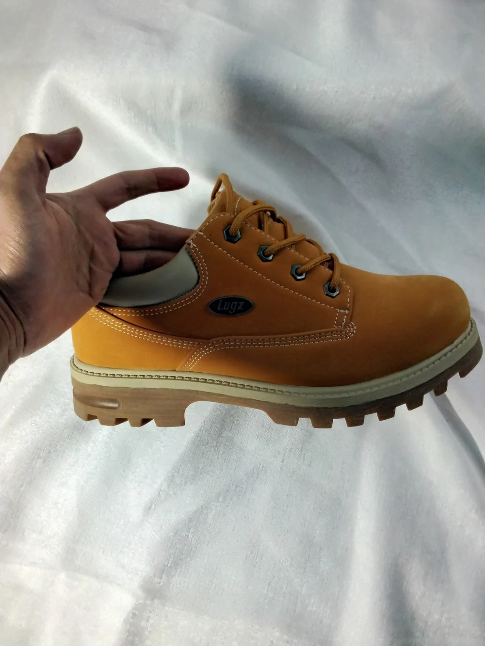 Lugz Men's Suede Tan Work-Style Lace-Up Shoes